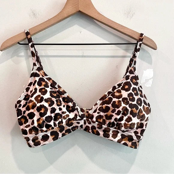 Leopard Print Bikini Top