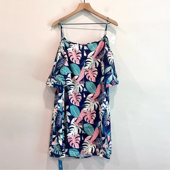 Cold Shoulder Tropical Dress