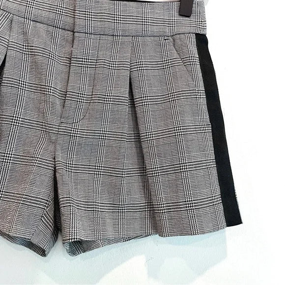 Plaid High Waist Shorts