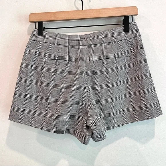 Plaid High Waist Shorts