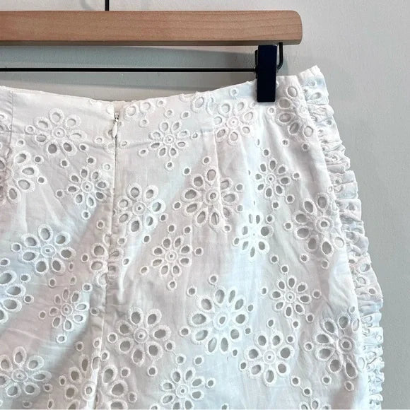 Eyelet Ruffle Shorts