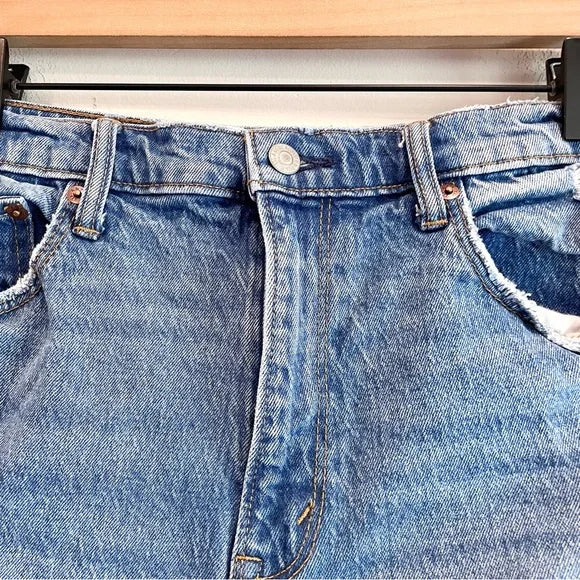 Distressed Mom Jean Shorts