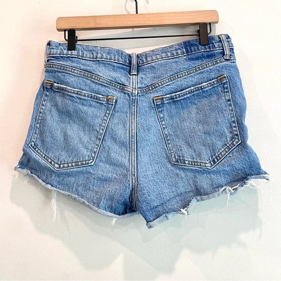 Distressed Mom Jean Shorts