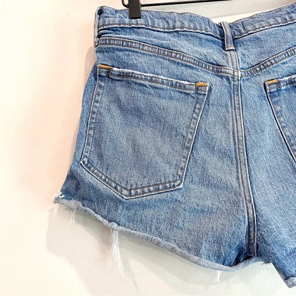 Distressed Mom Jean Shorts