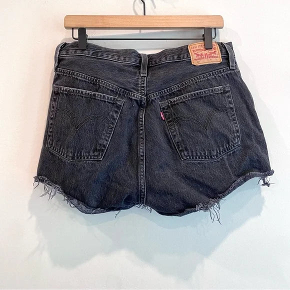 Distressed Buttonfly Jean Shorts