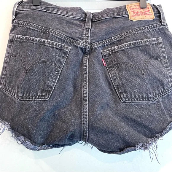 Distressed Buttonfly Jean Shorts