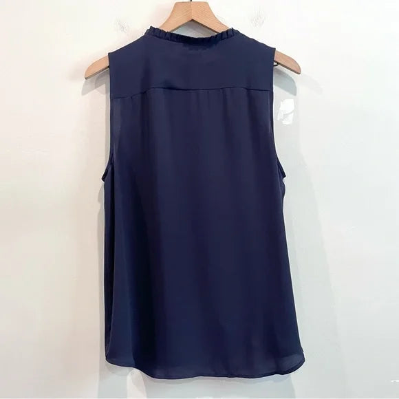 Sleeveless Pleated Neck Top