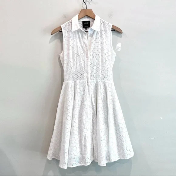 Eyelet Fit & Flare Dress