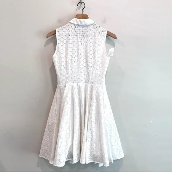 Eyelet Fit & Flare Dress