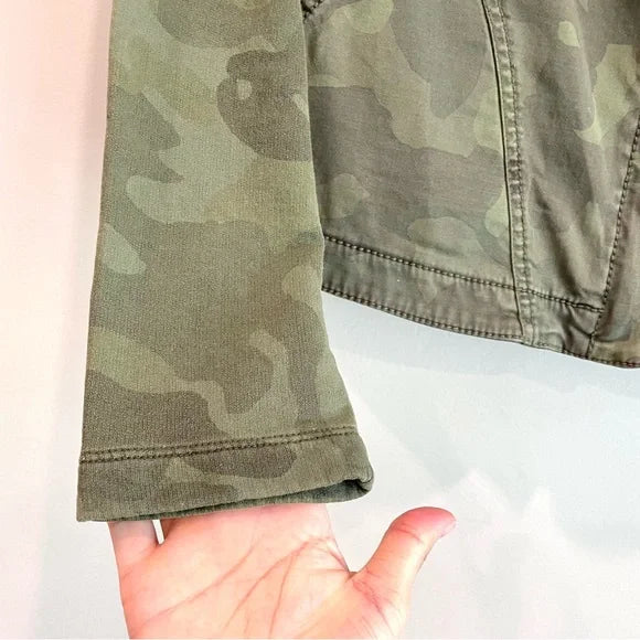 Camo Zip Front Moto Jacket