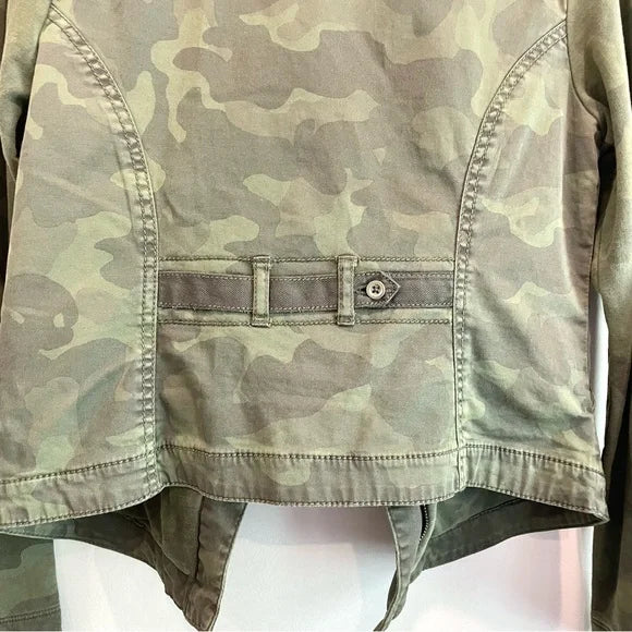 Camo Zip Front Moto Jacket