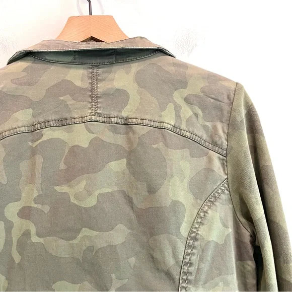 Camo Zip Front Moto Jacket