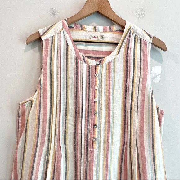 Striped Pintuck Dress