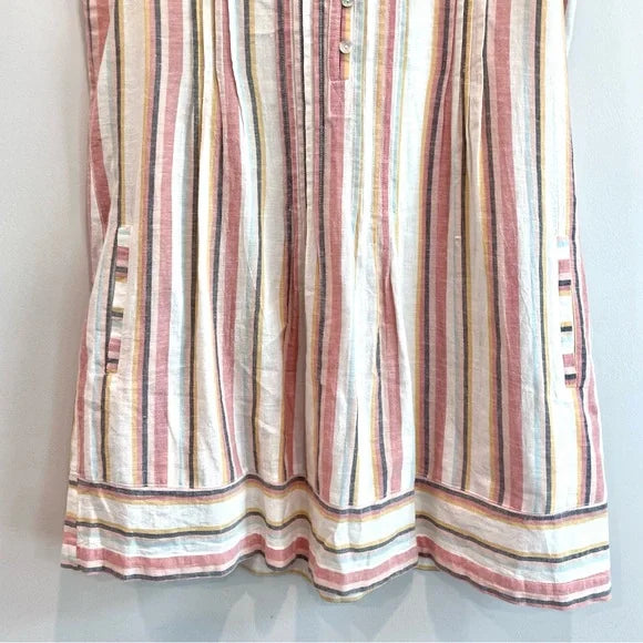 Striped Pintuck Dress