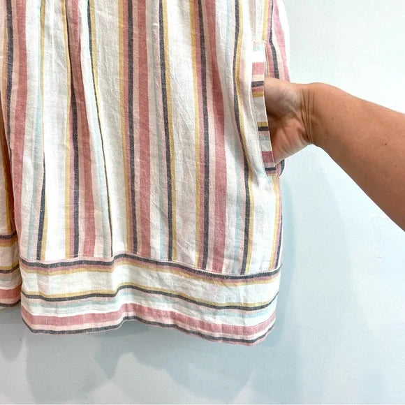 Striped Pintuck Dress