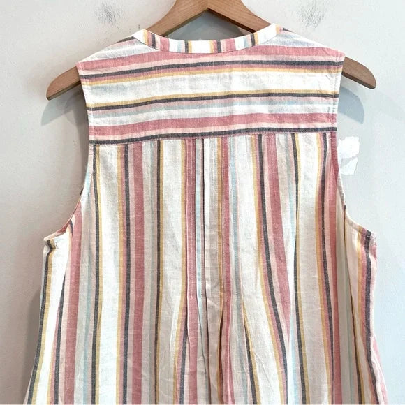 Striped Pintuck Dress