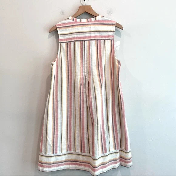 Striped Pintuck Dress