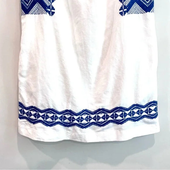 Geometric Embroidered Shift Dress