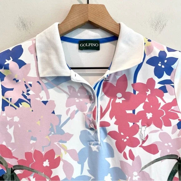 Floral Bird Golf Polo