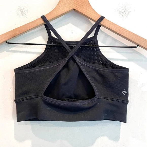 Mesh Cross Back Strap Sports Bra