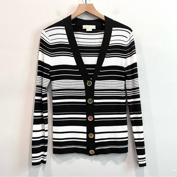 Striped Ribbed Cardigan