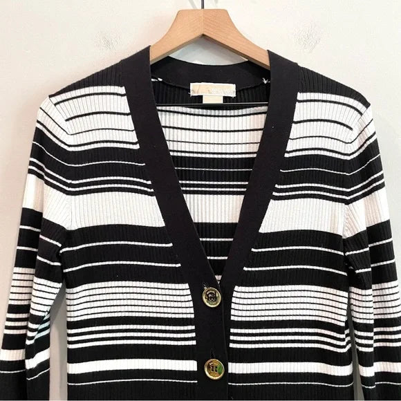 Striped Ribbed Cardigan