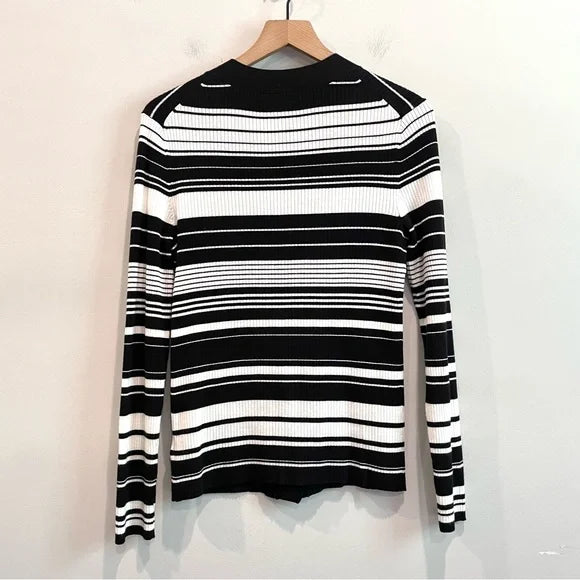 Striped Ribbed Cardigan