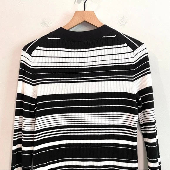 Striped Ribbed Cardigan