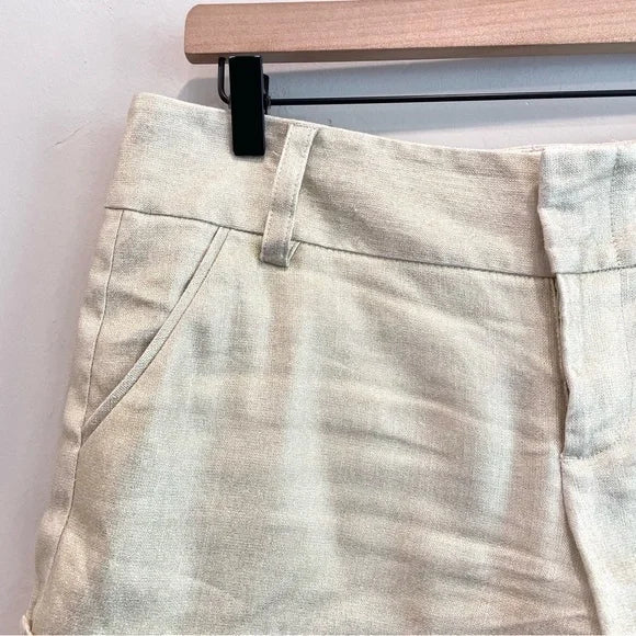 Metallic Linen Blend Shorts