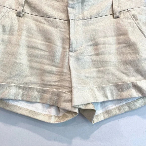 Metallic Linen Blend Shorts