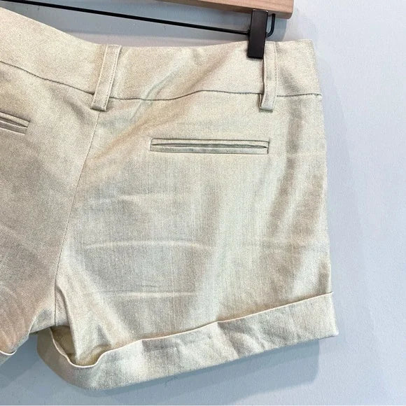 Metallic Linen Blend Shorts