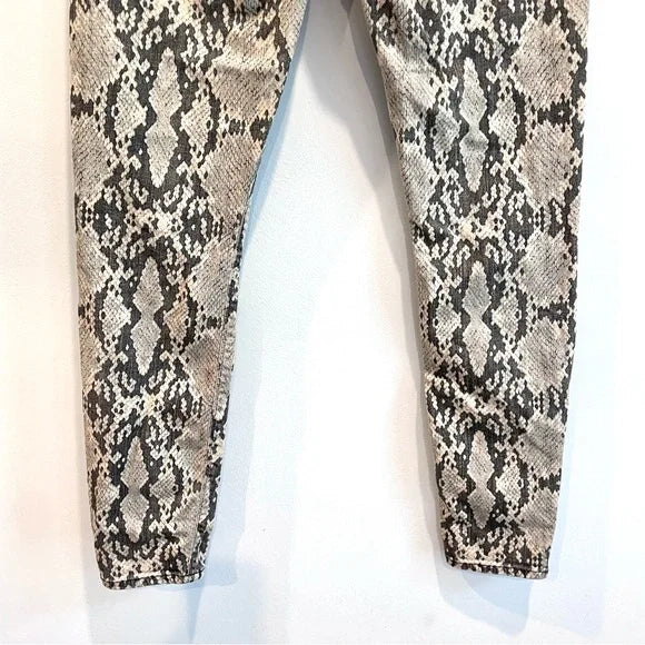 Python Snakeskin Skinny Jeans