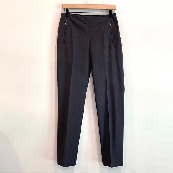 Zip Pocket Wool Blend Dress Pants