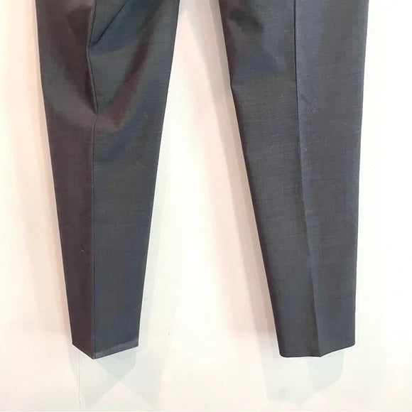 Zip Pocket Wool Blend Dress Pants