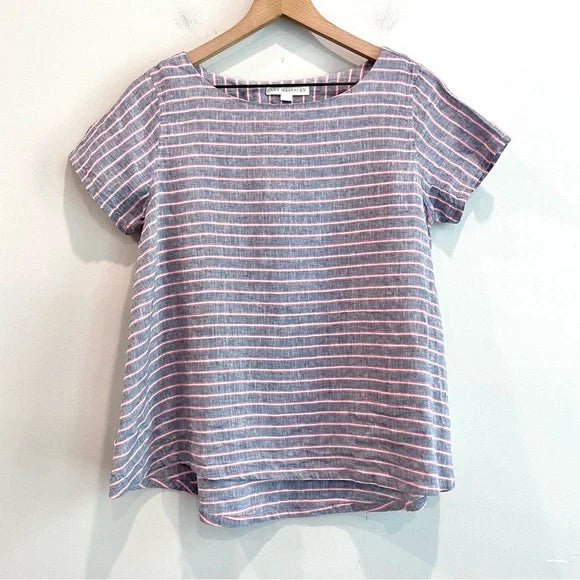 Striped Short Sleeve Top