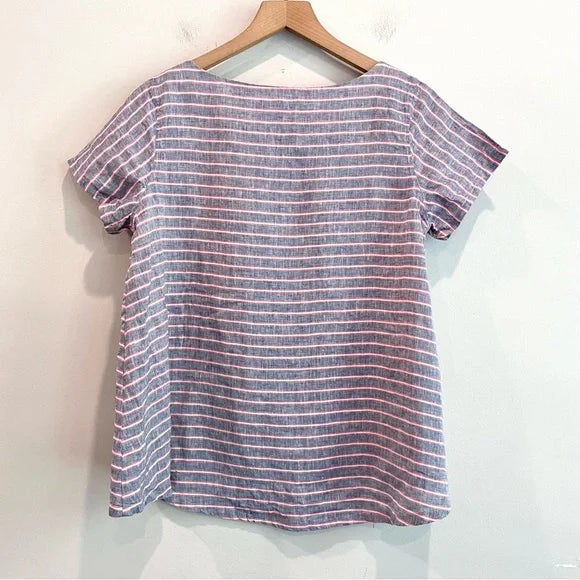 Striped Short Sleeve Top