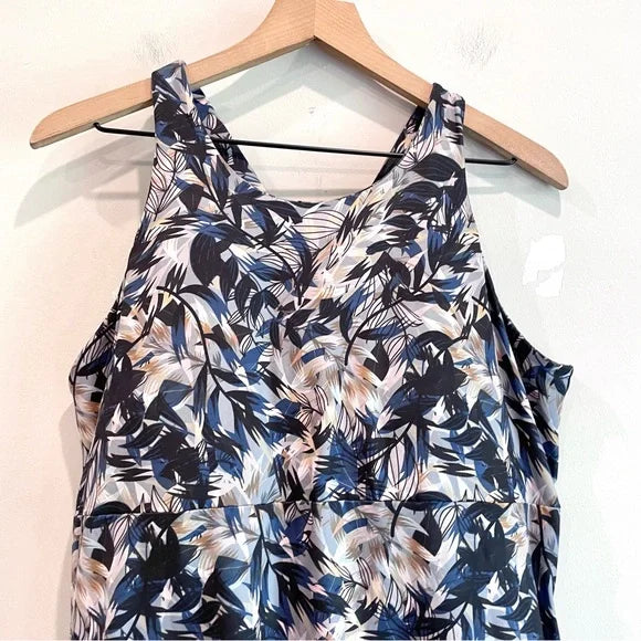 Leaf Print Athleisure Dress