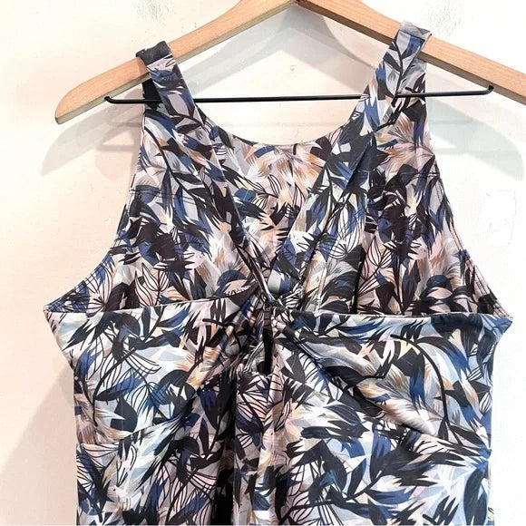 Leaf Print Athleisure Dress