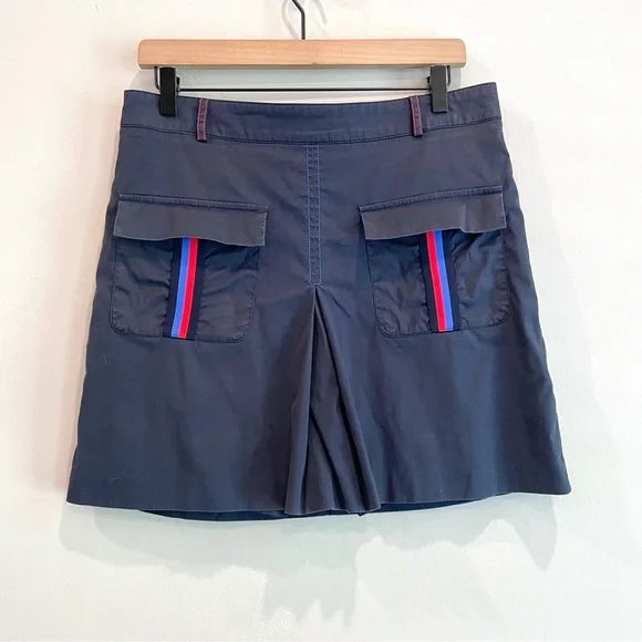 Striped Trim Pocket Skort