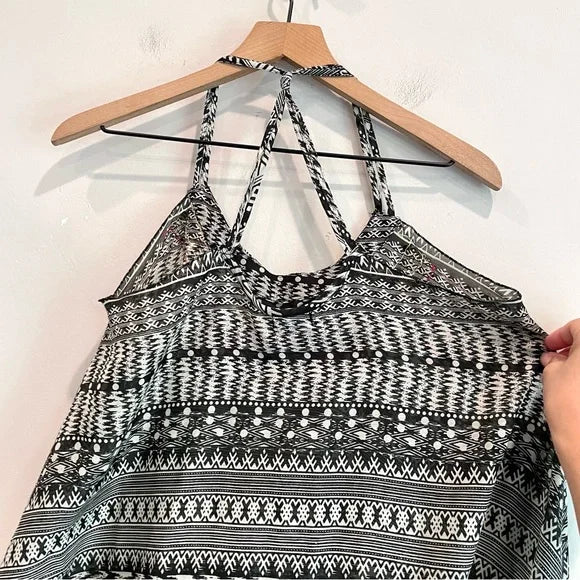 Geometric Beaded Swing Tank Top