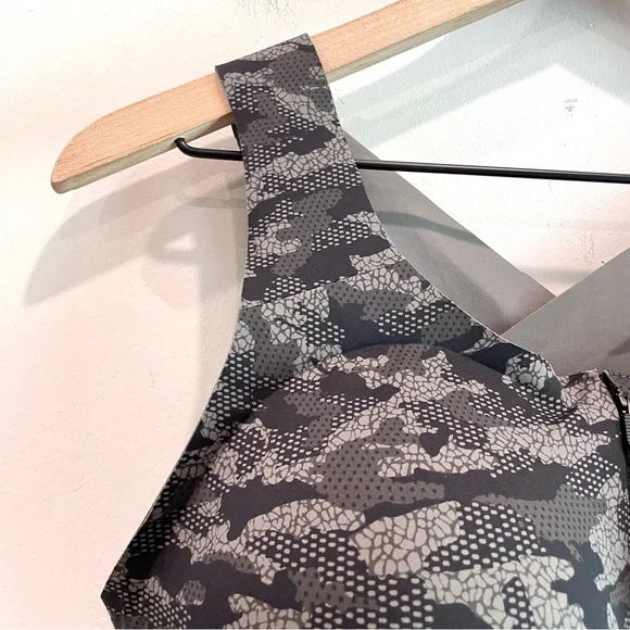 Camo Zip Front Sports Bra