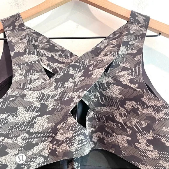 Camo Zip Front Sports Bra