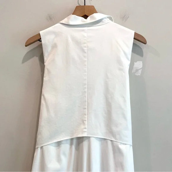 Poplin Sleeveless Tie Waist Dress