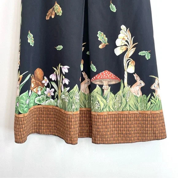 Forest Printed Midi Skirt