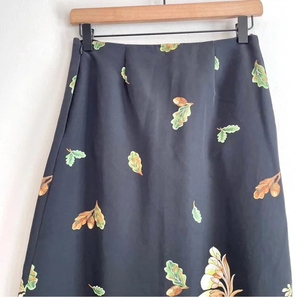 Forest Printed Midi Skirt