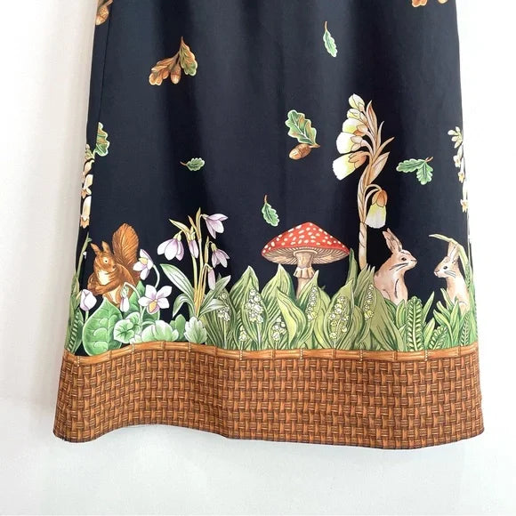 Forest Printed Midi Skirt