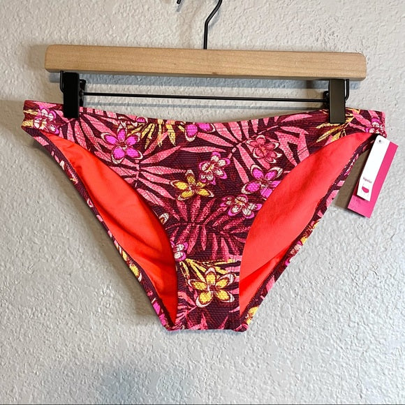 Floral Hipster Textured Swim Bottom