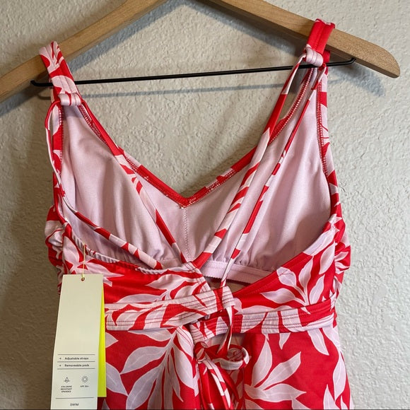 Floral Strappy Tankini Swim Top