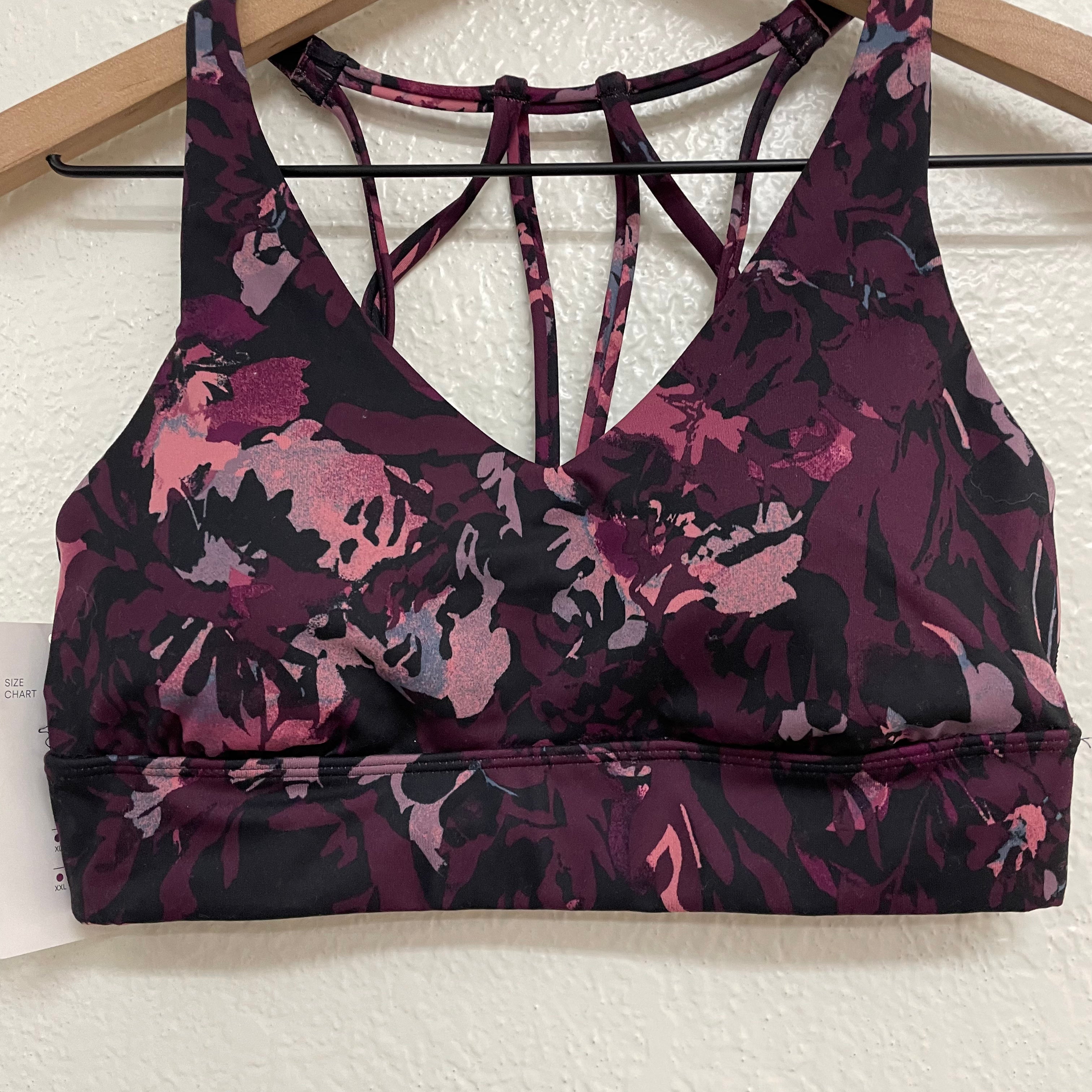 Abstract Floral Sports Bra