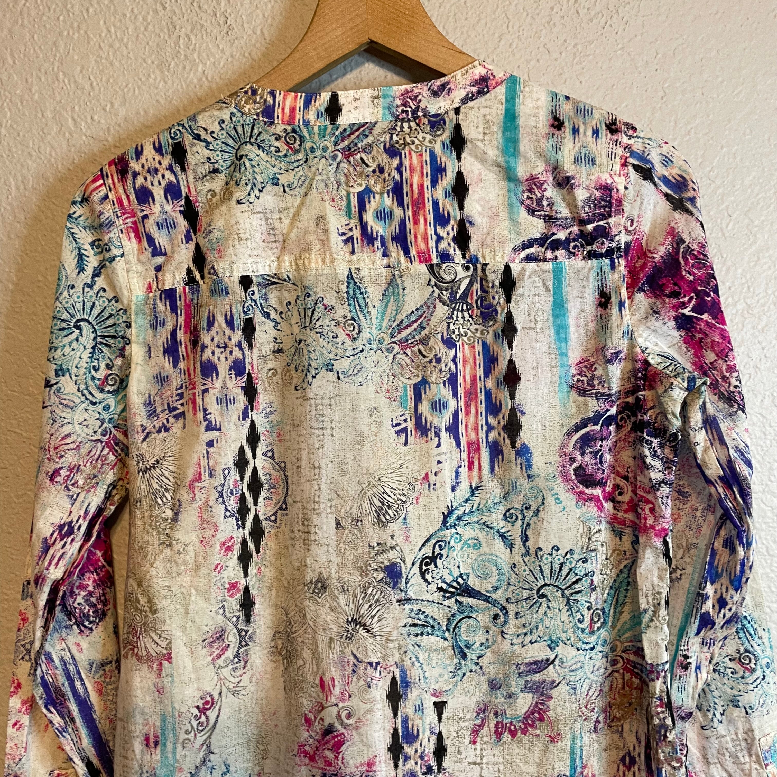 Abstract Popover Blouse